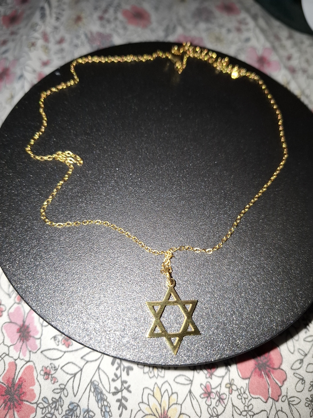 Gold Star of David Pendant Necklace - Classic Women’s Jewelry